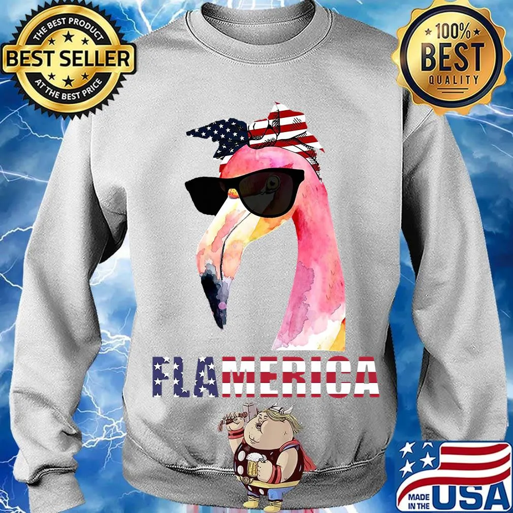 Flamingo flamerica america 4th of july independence day s Sweater