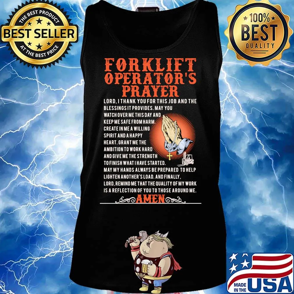 For Klift Operator's Prayer Amen Shirt Tank top