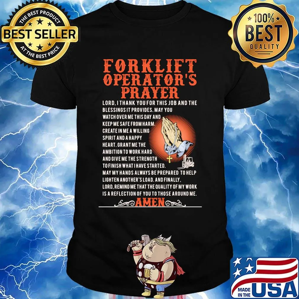 For Klift Operator's Prayer Amen Shirt