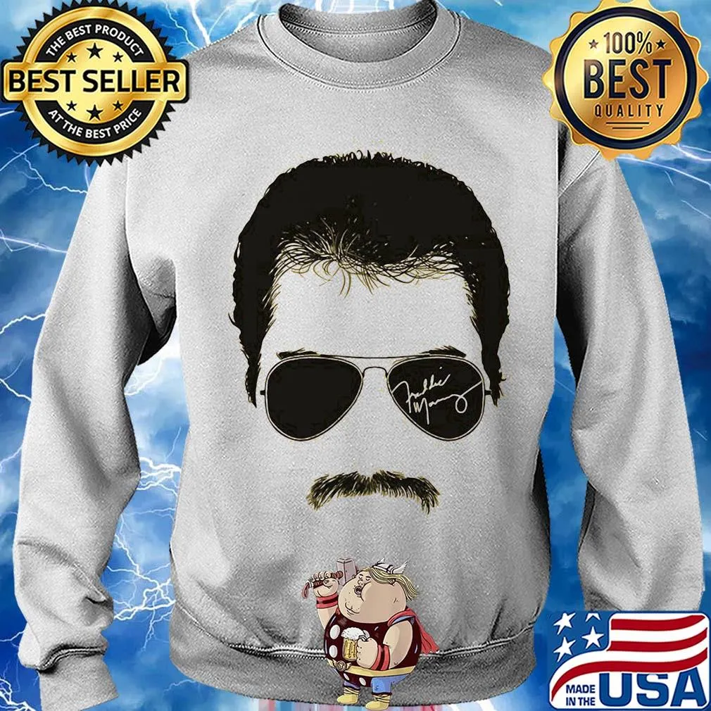 Freddie mercury face signature tee 1970s british rock band s Sweater