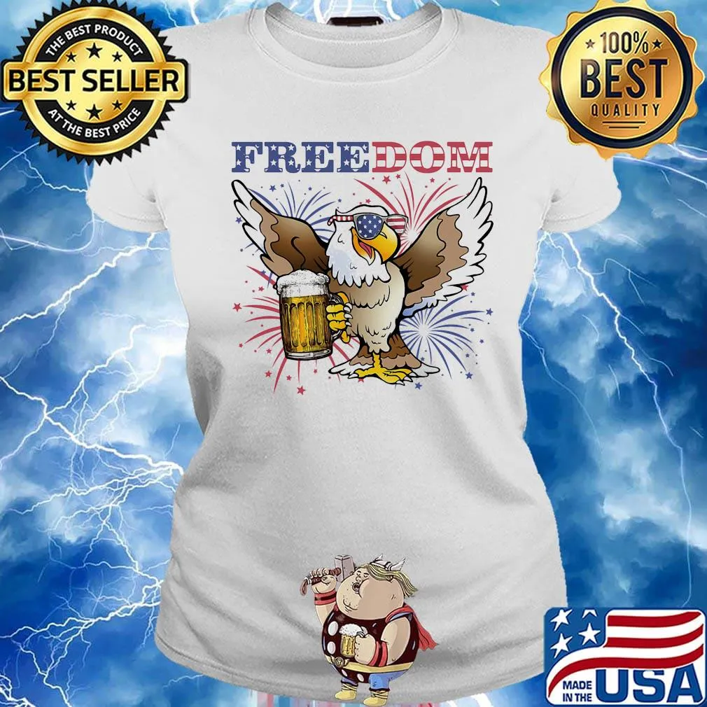 Freedom Eagle America 14th Of July Independence Day Shirt Ladies tee