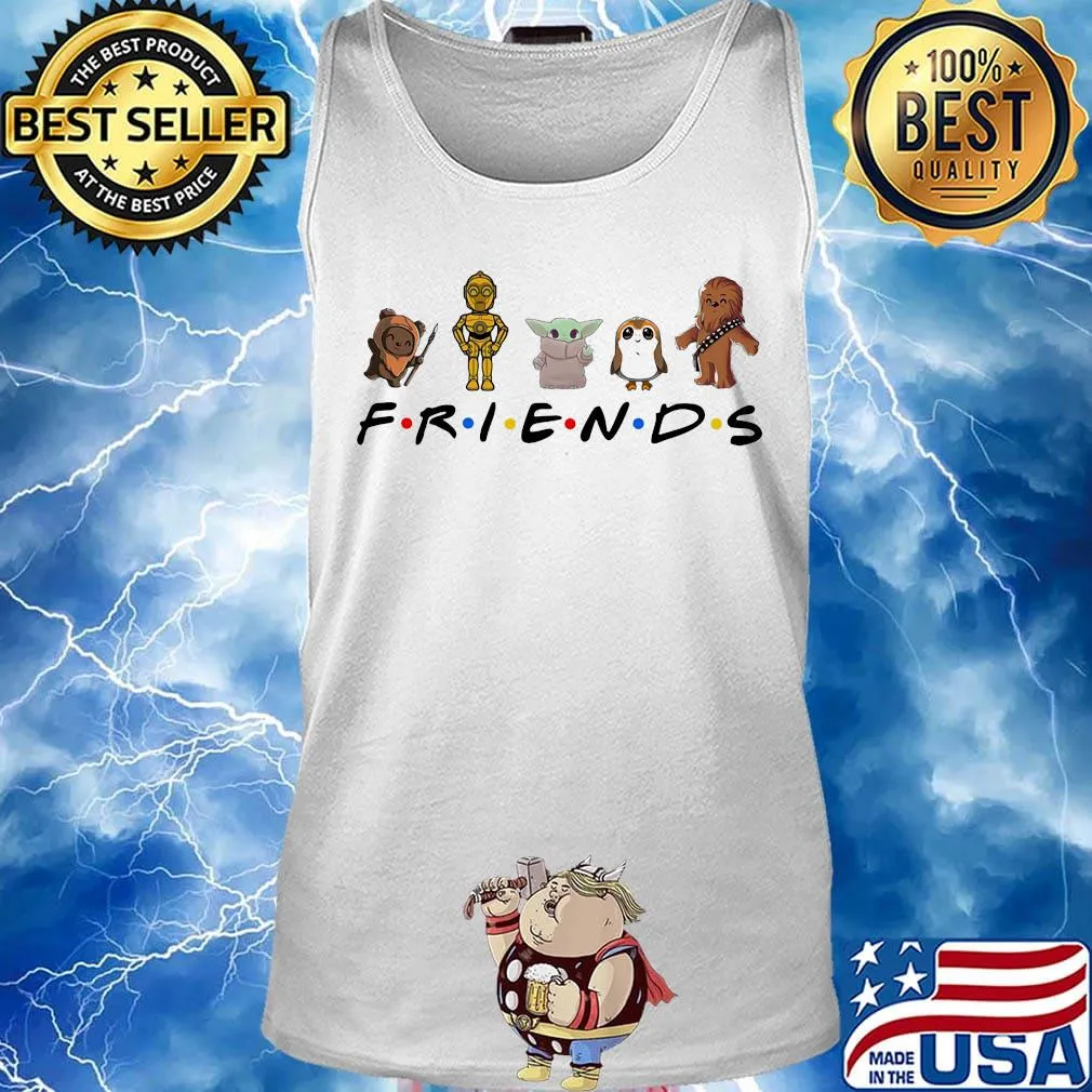 Friends star wars cartoon characters s Tank top