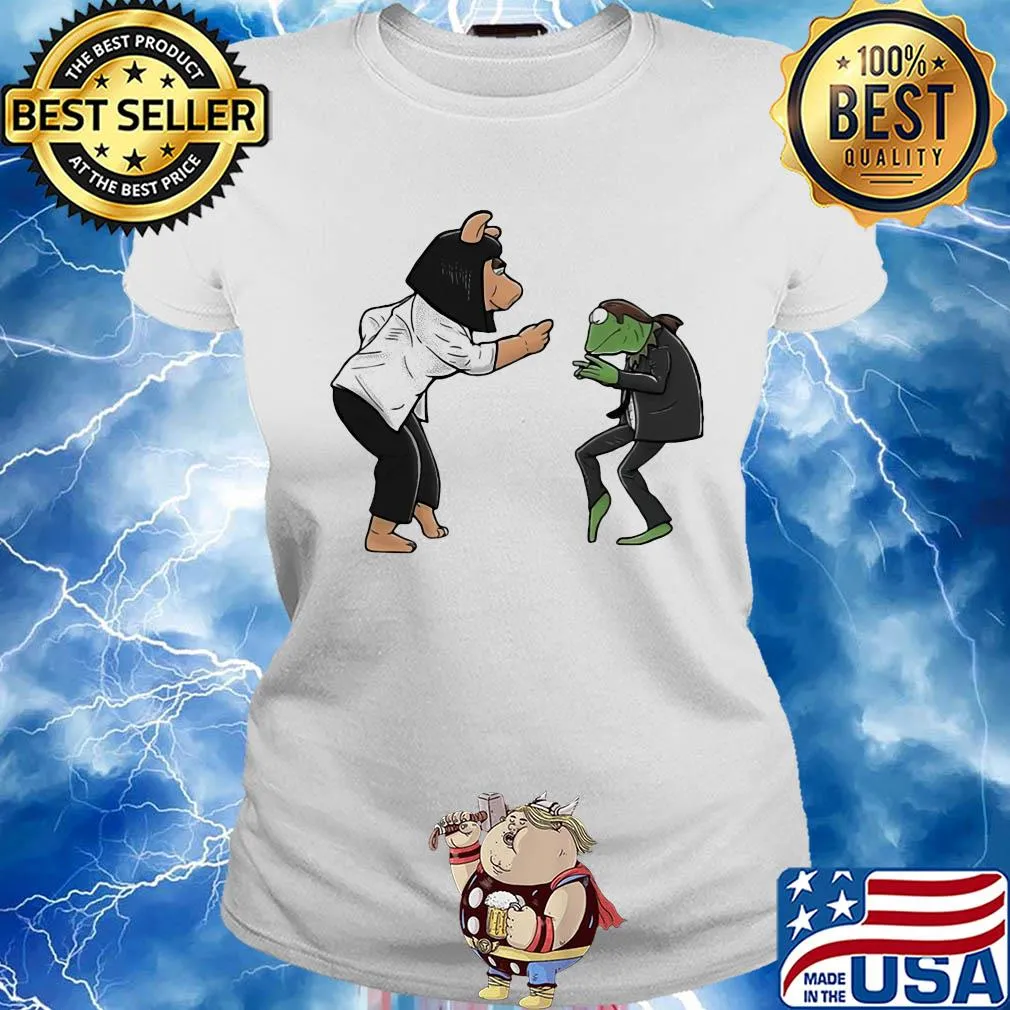 Frog piggy fiction dance s Ladies tee
