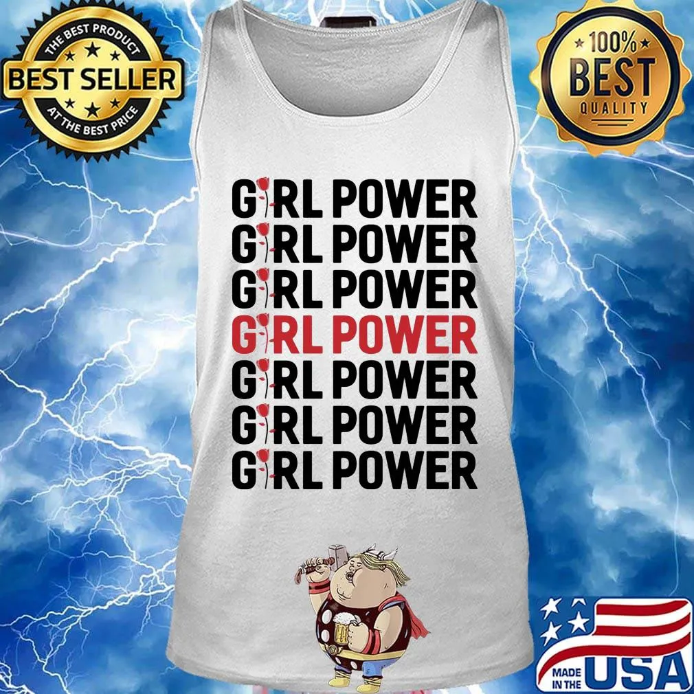 Girl Power Red Black Shirt Tank top