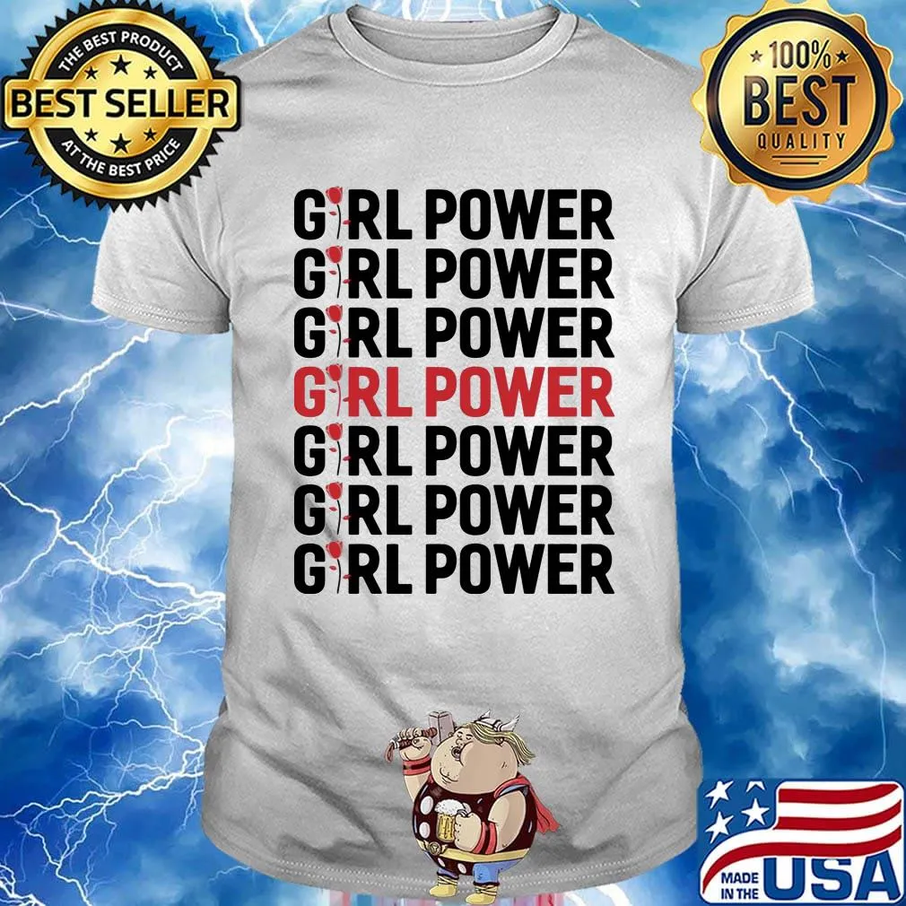 Girl Power Red Black Shirt