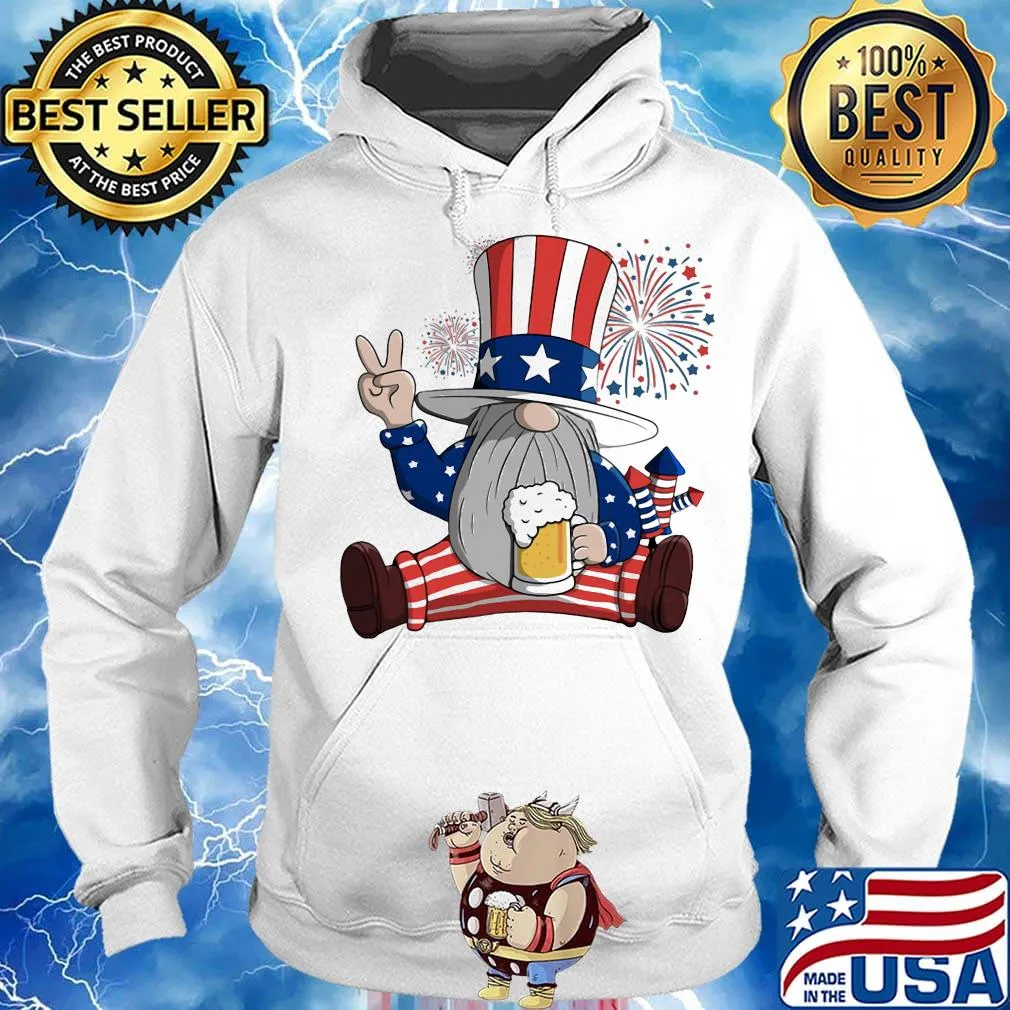 Gnomes drinking beer firework american independence day s Hoodie