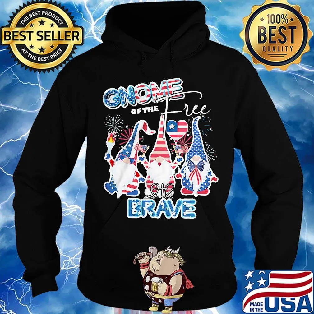 Gnomes of the free and the brave firework america 4th of july independence day s Hoodie