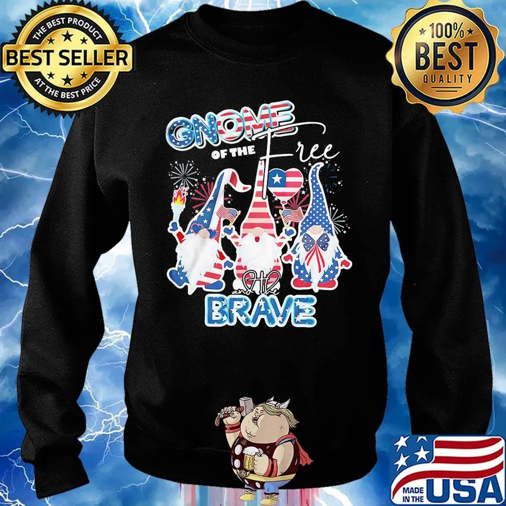 Gnomes of the free and the brave firework america 4th of july independence day s Sweater