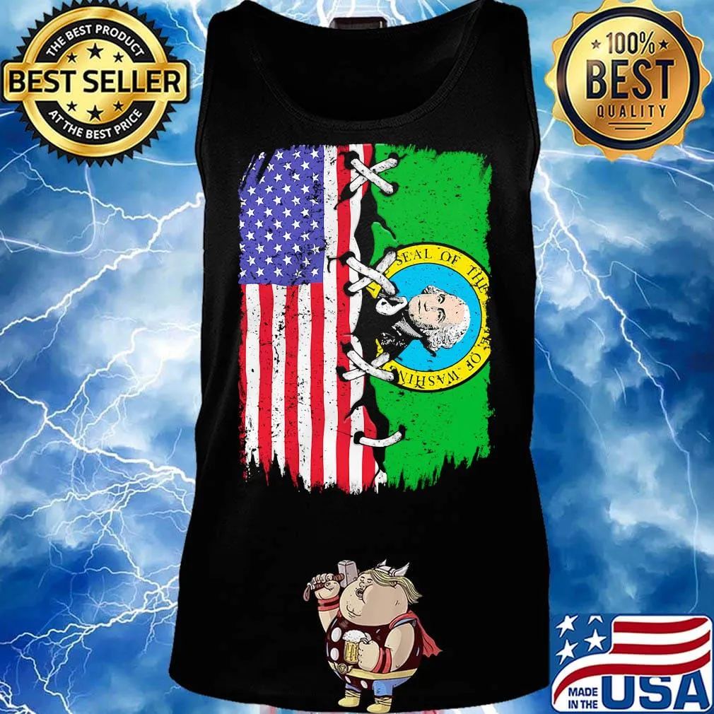 Governor Washington State American Flag Shirt Tank top