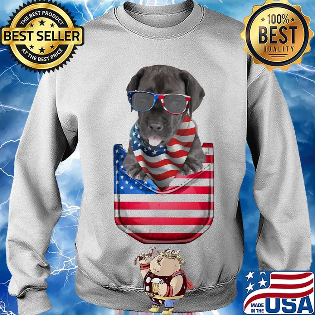 Great dane pocket american flag independence day s Sweater
