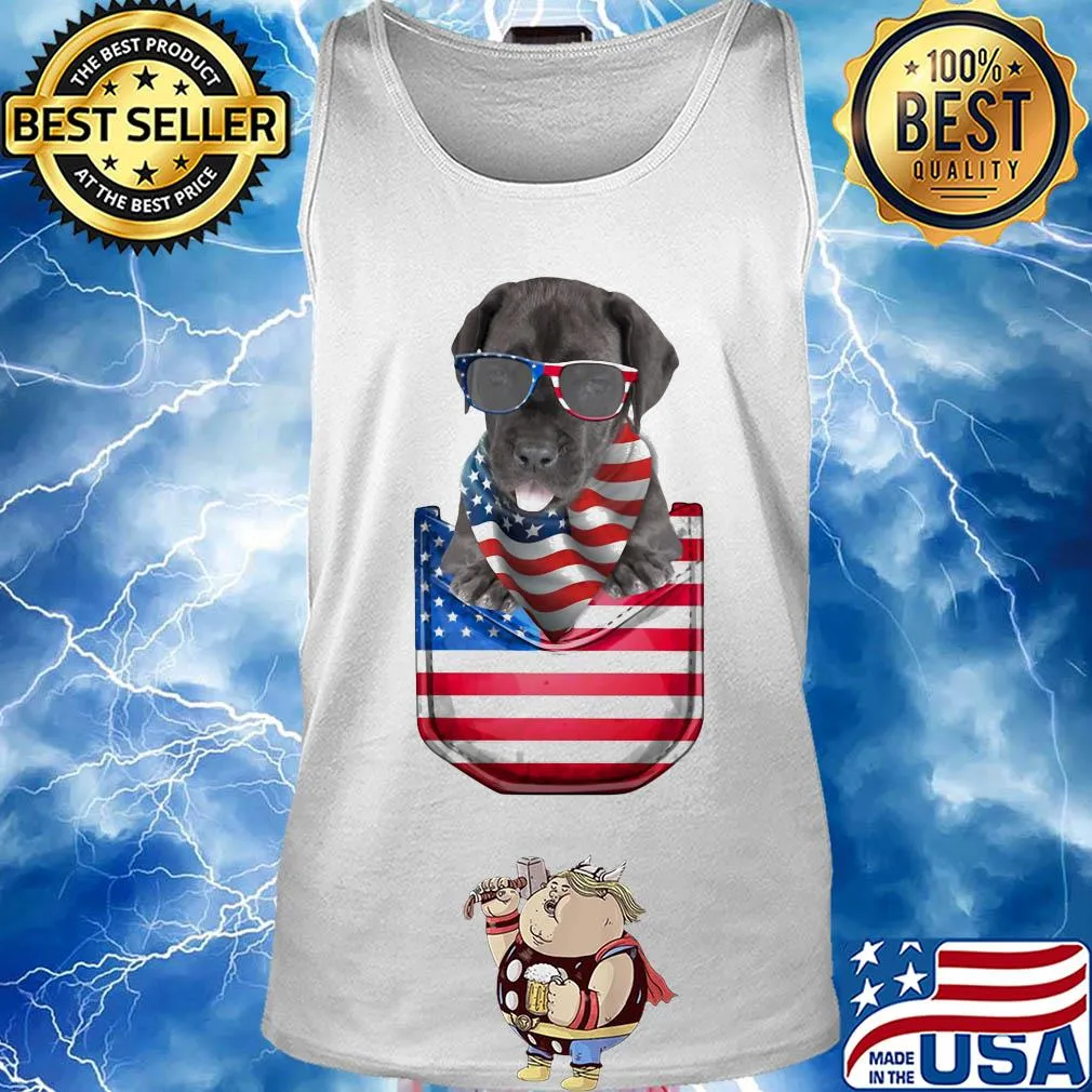 Great dane pocket american flag independence day s Tank top