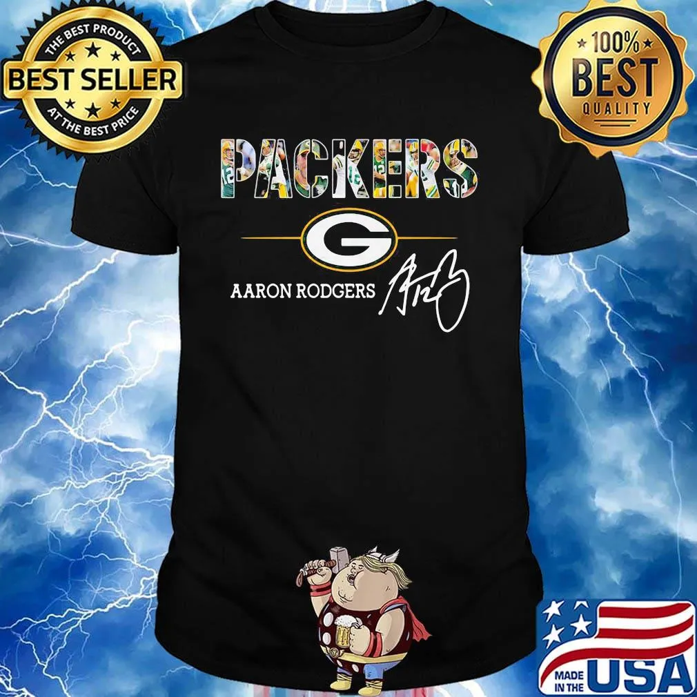 Green bay packers aaron rodgers signature shirt