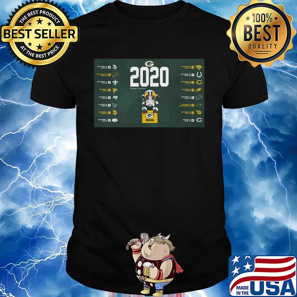 Green bay packers football 2020 season schedule buffalo shirt