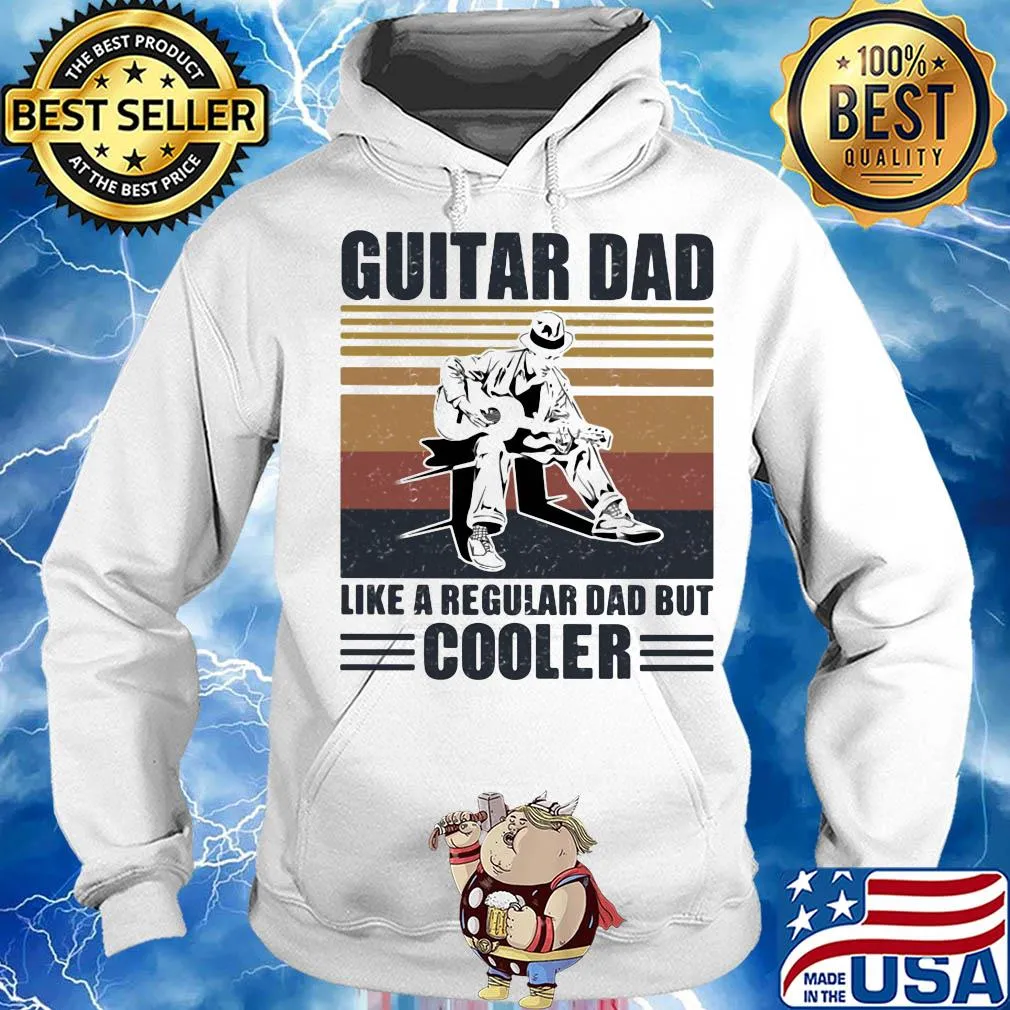 Guitar dad like a regular dad but cooler vintage retro s Hoodie