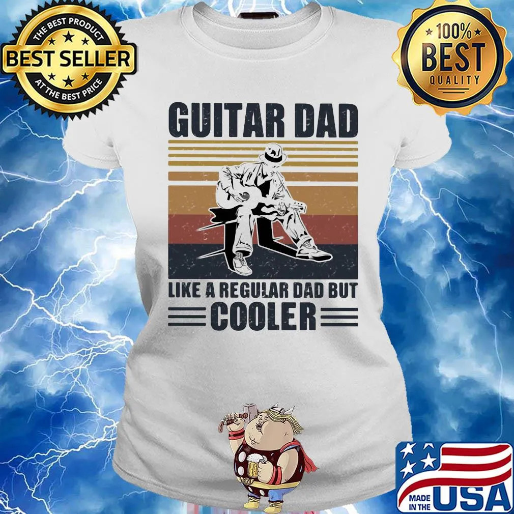 Guitar dad like a regular dad but cooler vintage retro s Ladies tee