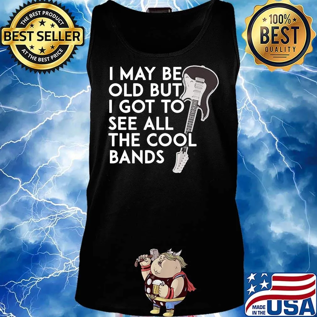 Guitar i may be old but i got to see all the cool bands black s Tank top