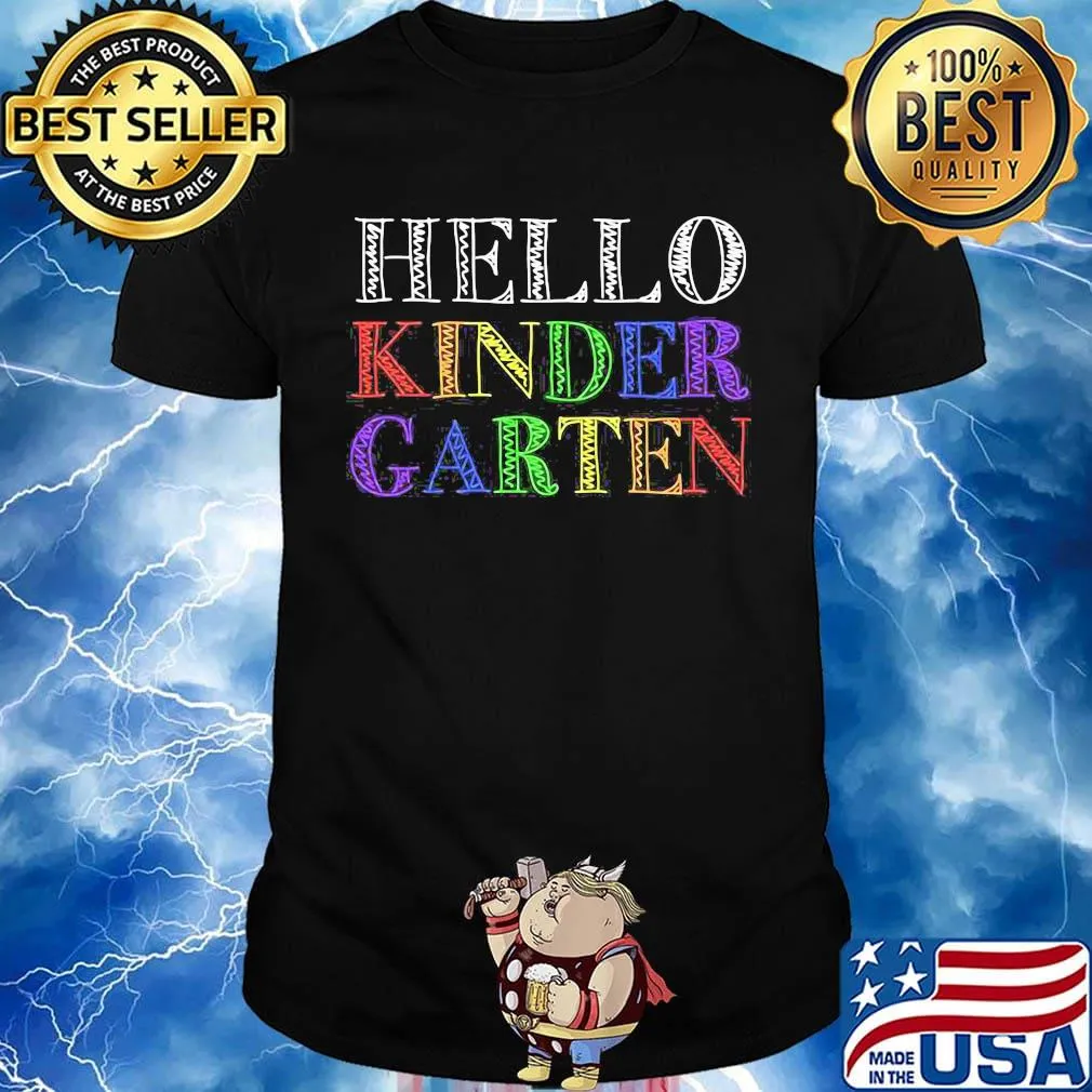 Hello kinder garten colors shirt