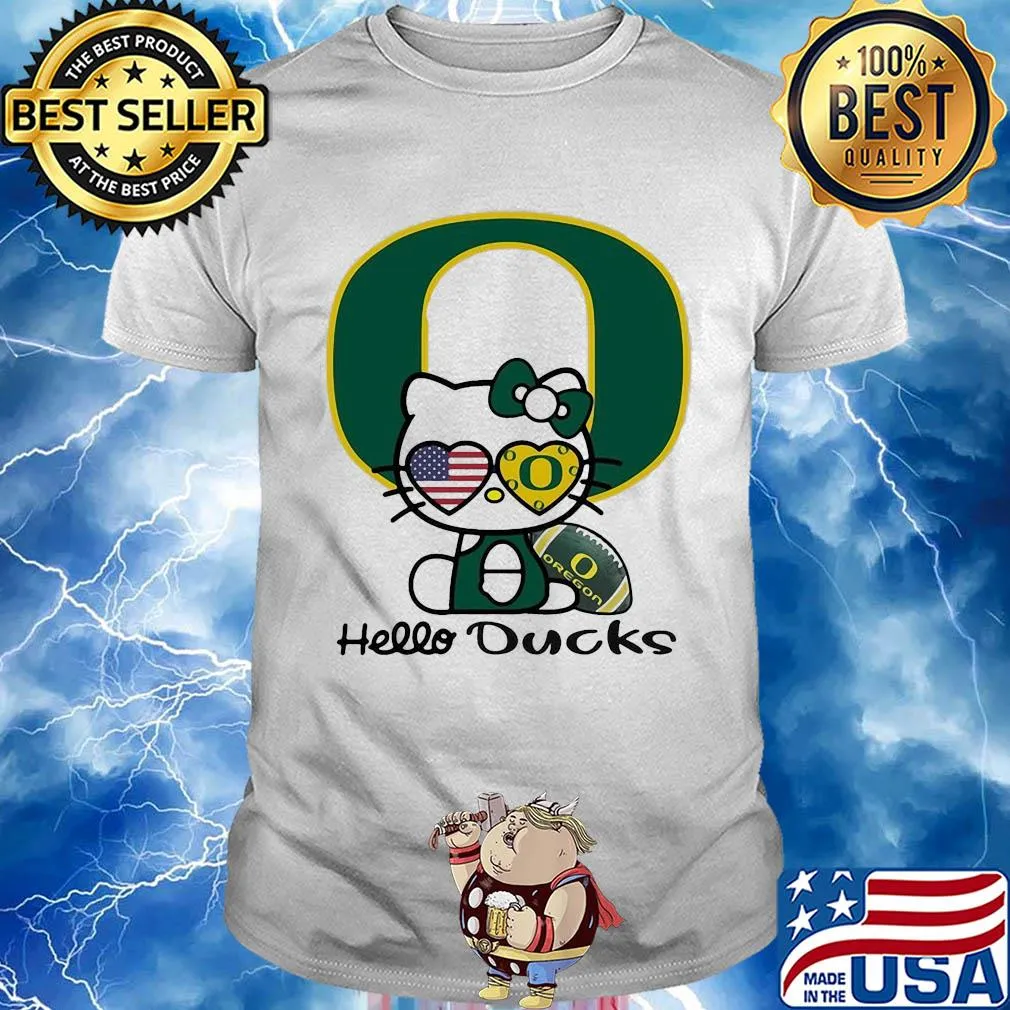 Hello kitty oregon ducks football hello ducks shirt