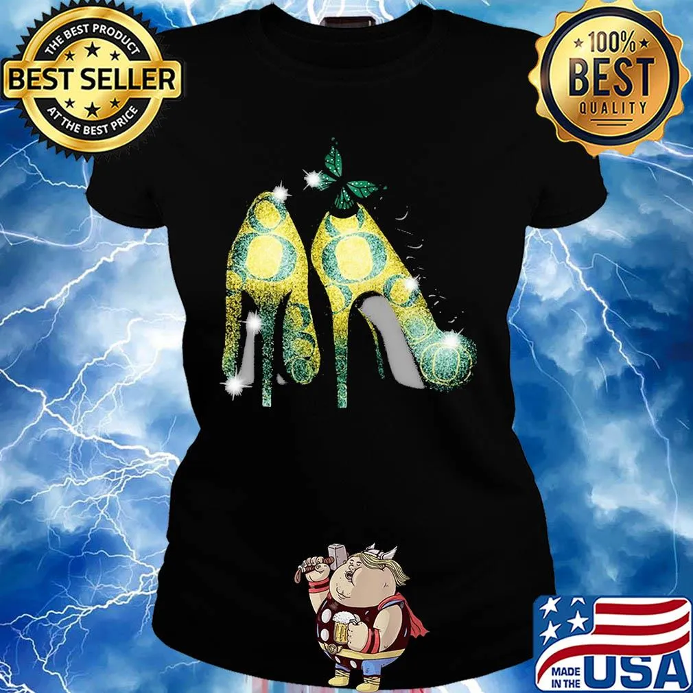 High heels butterfly oregon ducks diamond s Ladies tee