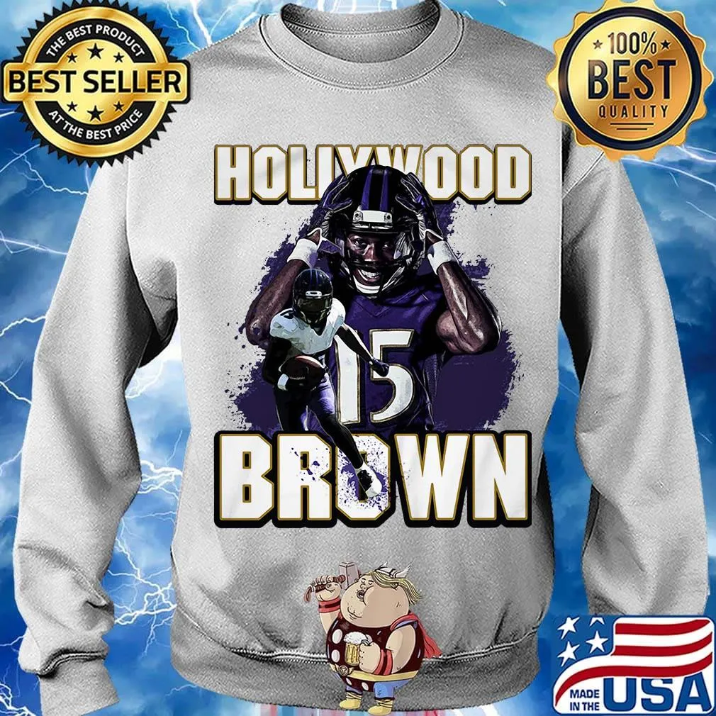 Hollywood brown 15 baltimore raven football team player s Sweater