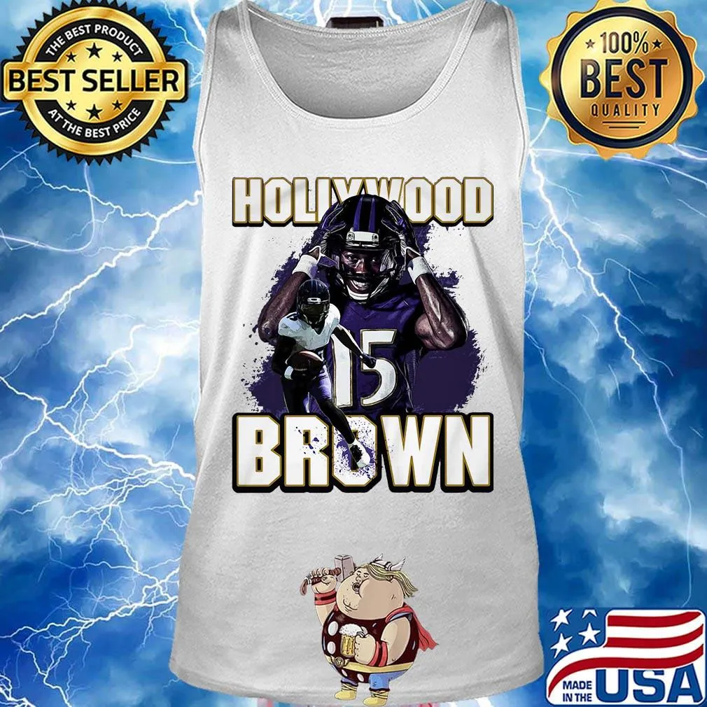 Hollywood brown 15 baltimore raven football team player s Tank top