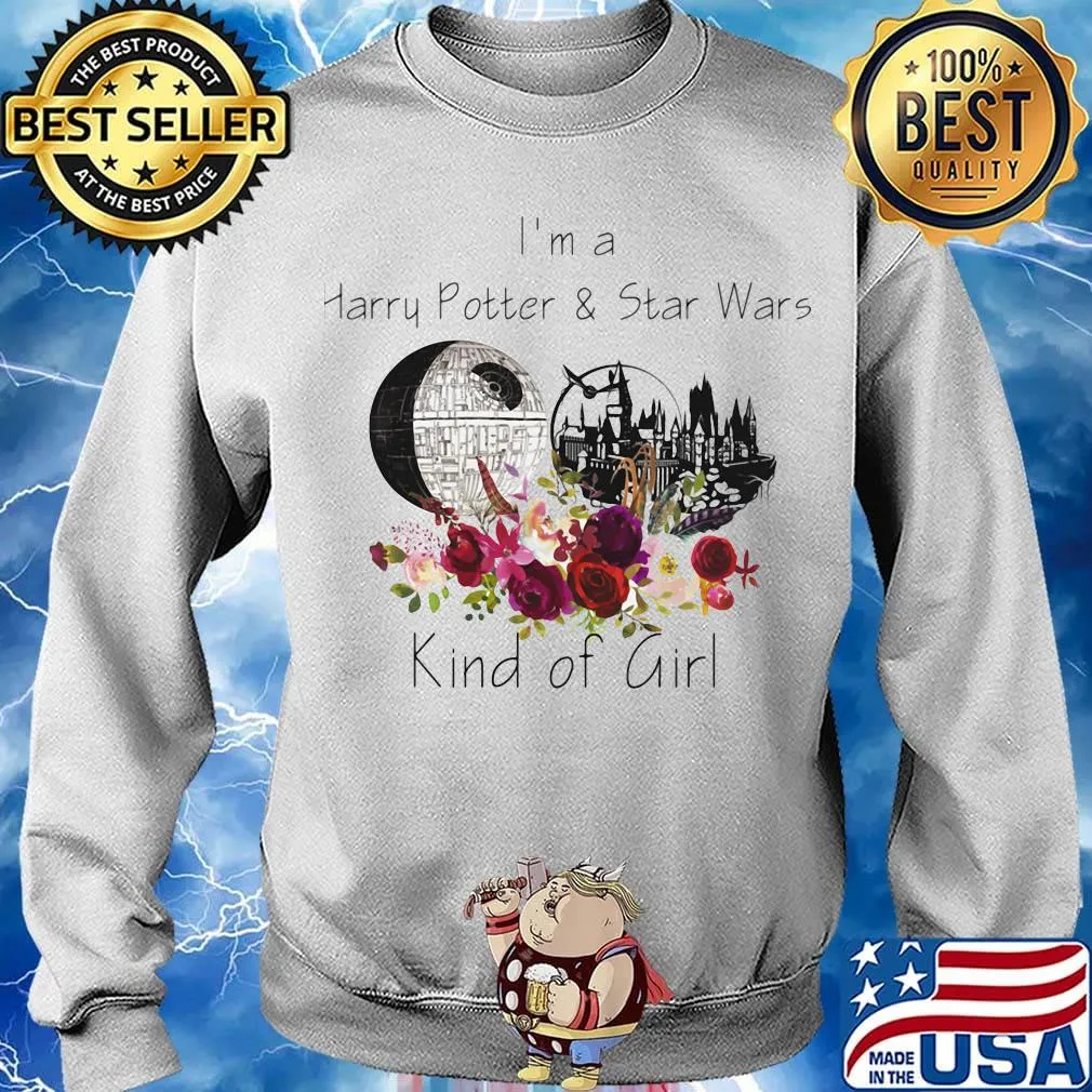 I'm a harry potter and star wars kind of girl flowers s Sweater