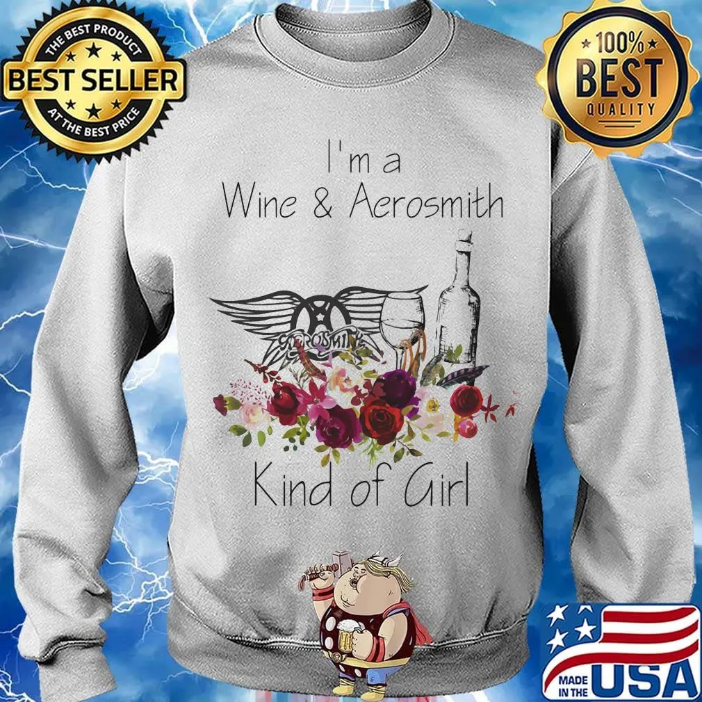 I'm a wine and aerosmith kind of girl flowers s Sweater