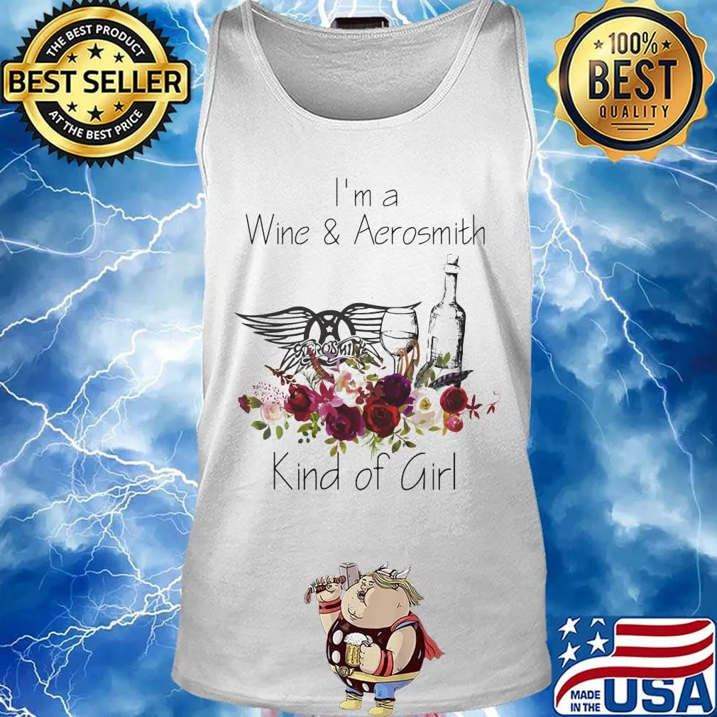 I'm a wine and aerosmith kind of girl flowers s Tank top