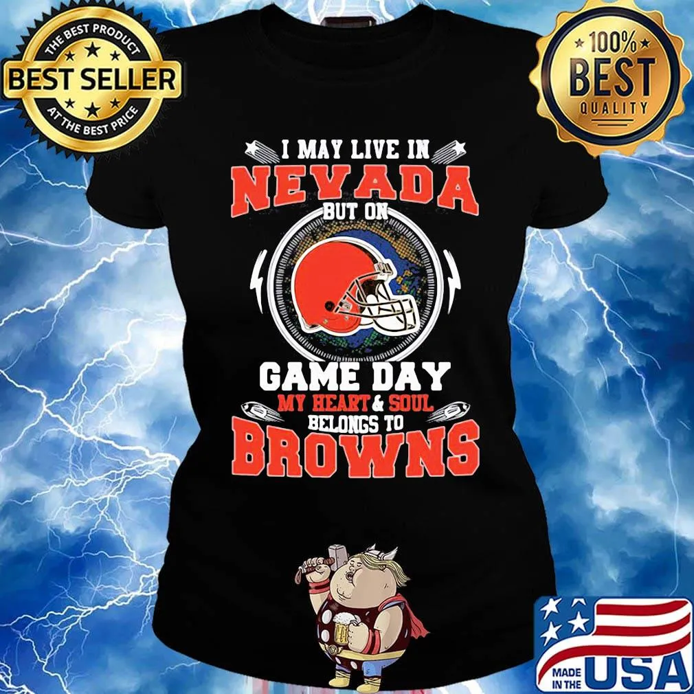 I may live in new york but on game day my heart and soul belongs to browns s Ladies tee
