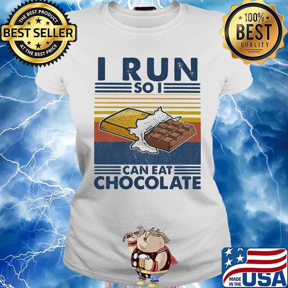 I run so i can eat chocolate vintage retro s Ladies tee
