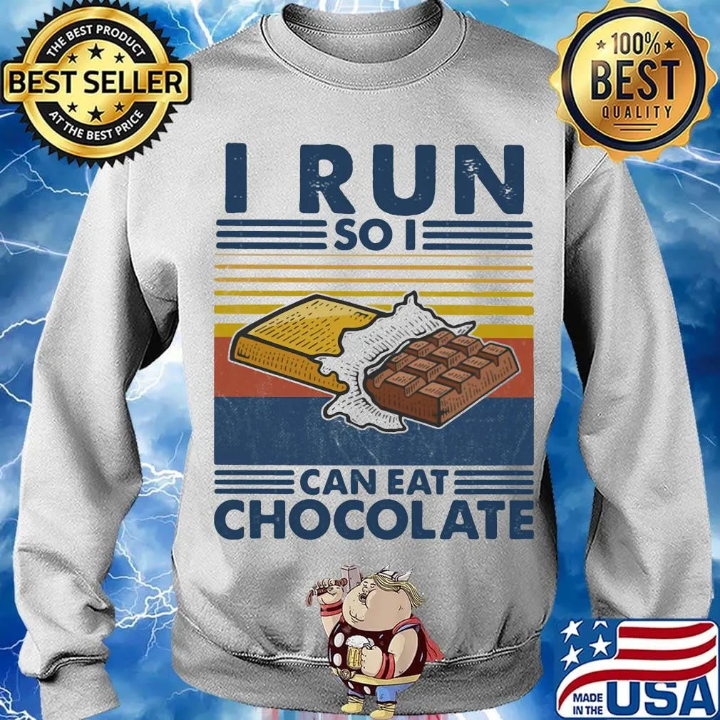 I run so i can eat chocolate vintage retro s Sweater