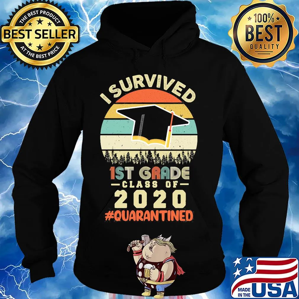 I survived 1st grade class of 2020 quarantined vintage s Hoodie