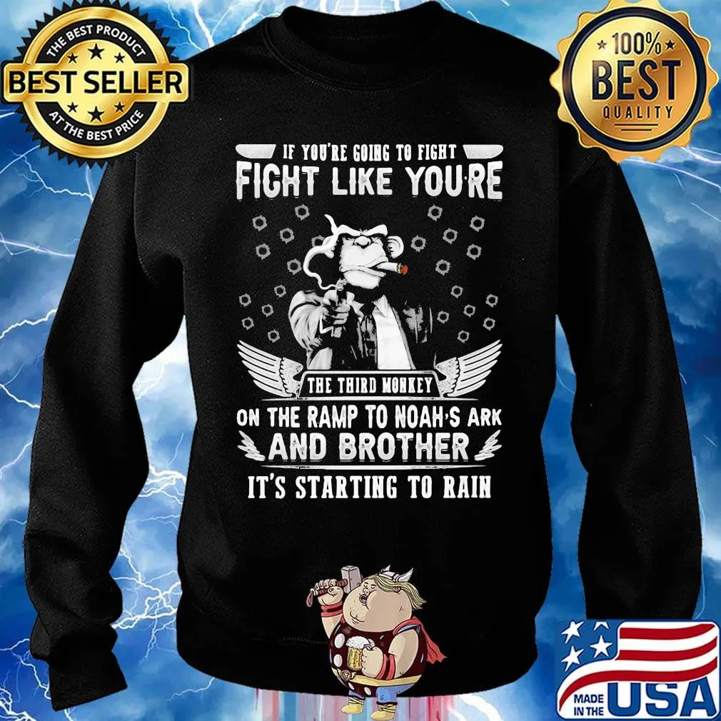 if you're going to fight fight like you're the third monkey on the ramp to noah's ark and brother it's starting to rain s Sweater