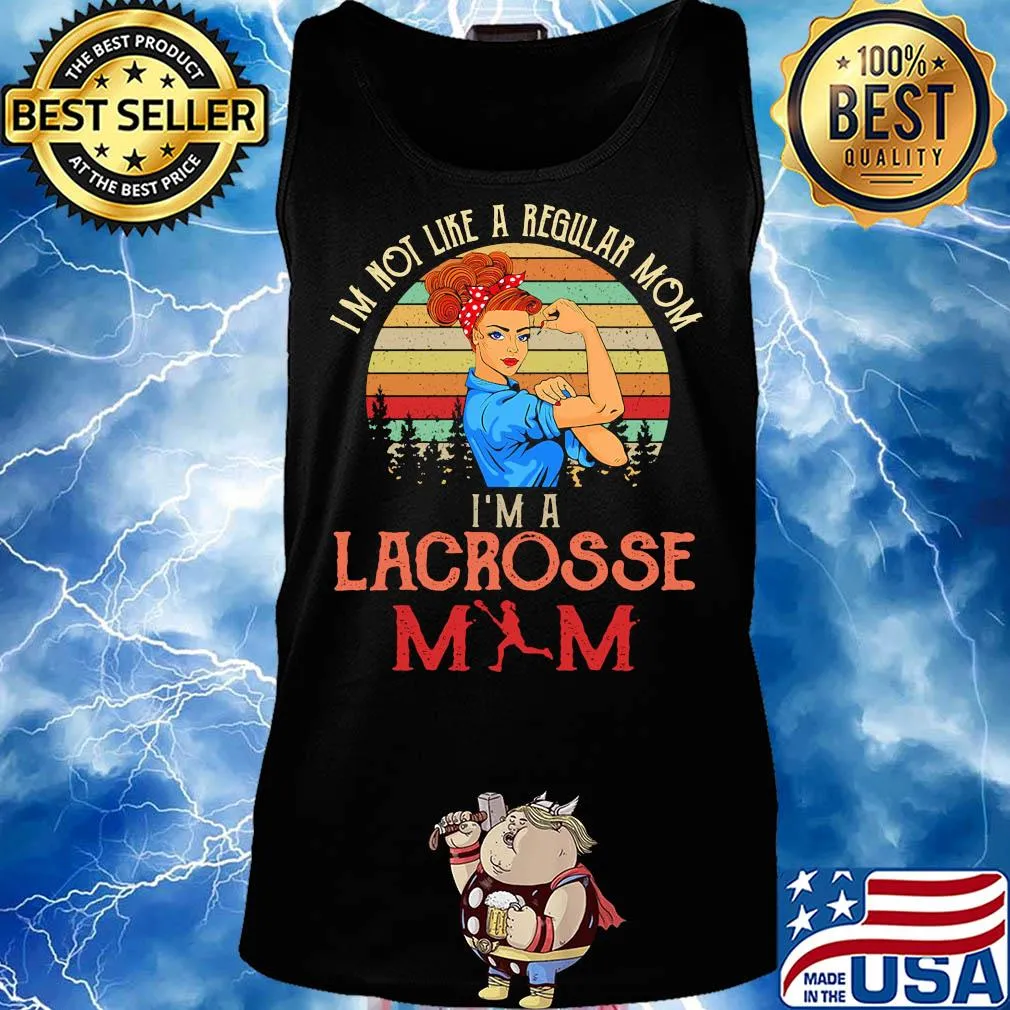 Im not like a regular mom I'm a lacrosses mom strong woman vintage retro s Tank top