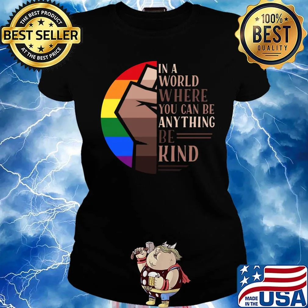In A World Where You Can Be Anything Be Kind LGBT Black Lives Matter Shirt Ladies tee