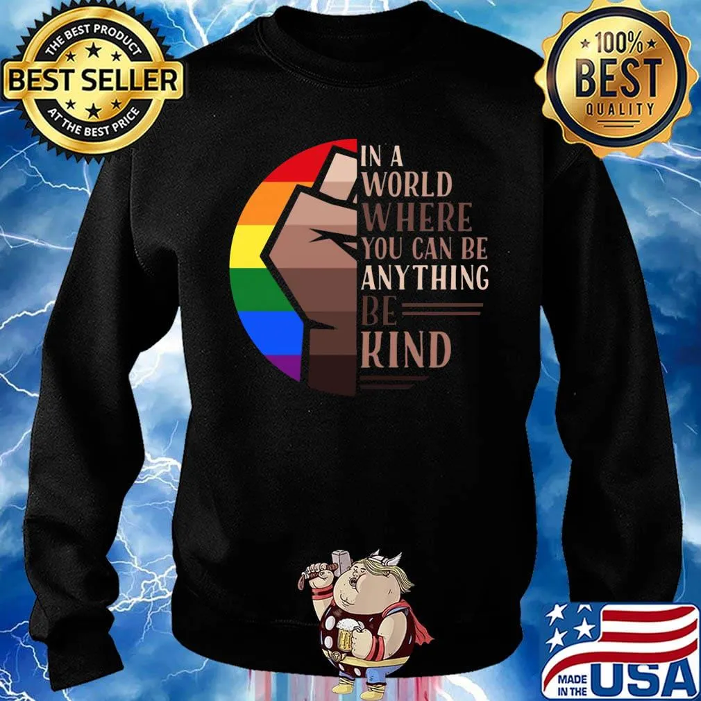 In A World Where You Can Be Anything Be Kind LGBT Black Lives Matter Shirt Sweater