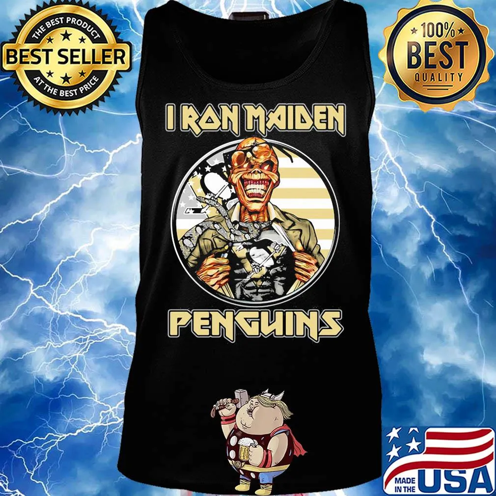 Iron maiden pittsburgh penguins american flag independence day s Tank top