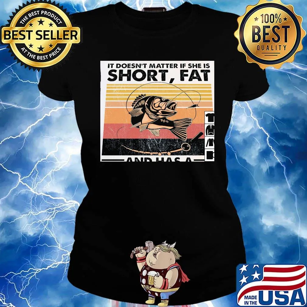 It doesn't matter if she is short fat and has a vintage retro s Ladies tee