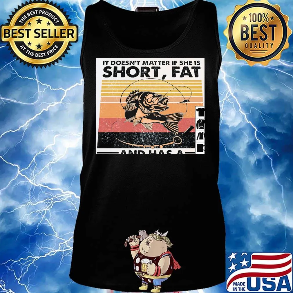 It doesn't matter if she is short fat and has a vintage retro s Tank top