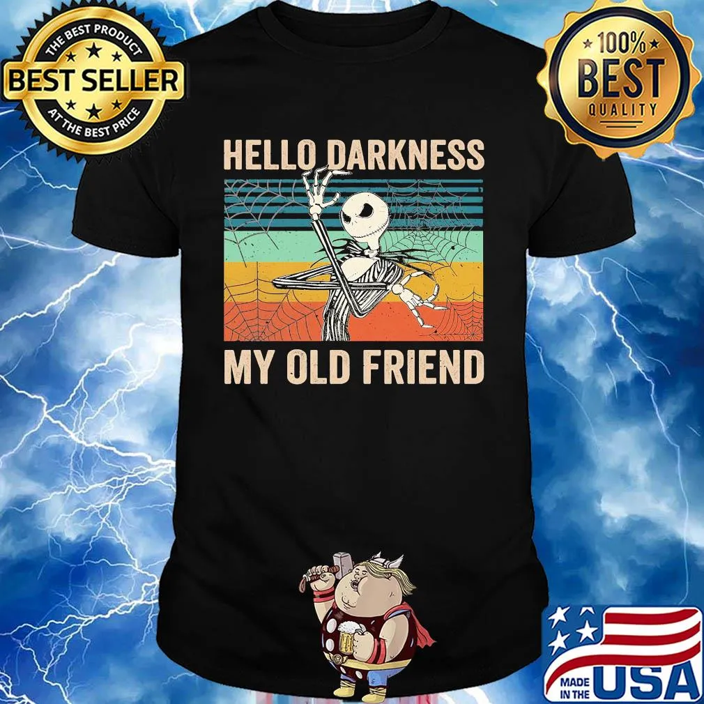 Jack skellington hello darkness my old friend cobweb vintage shirt