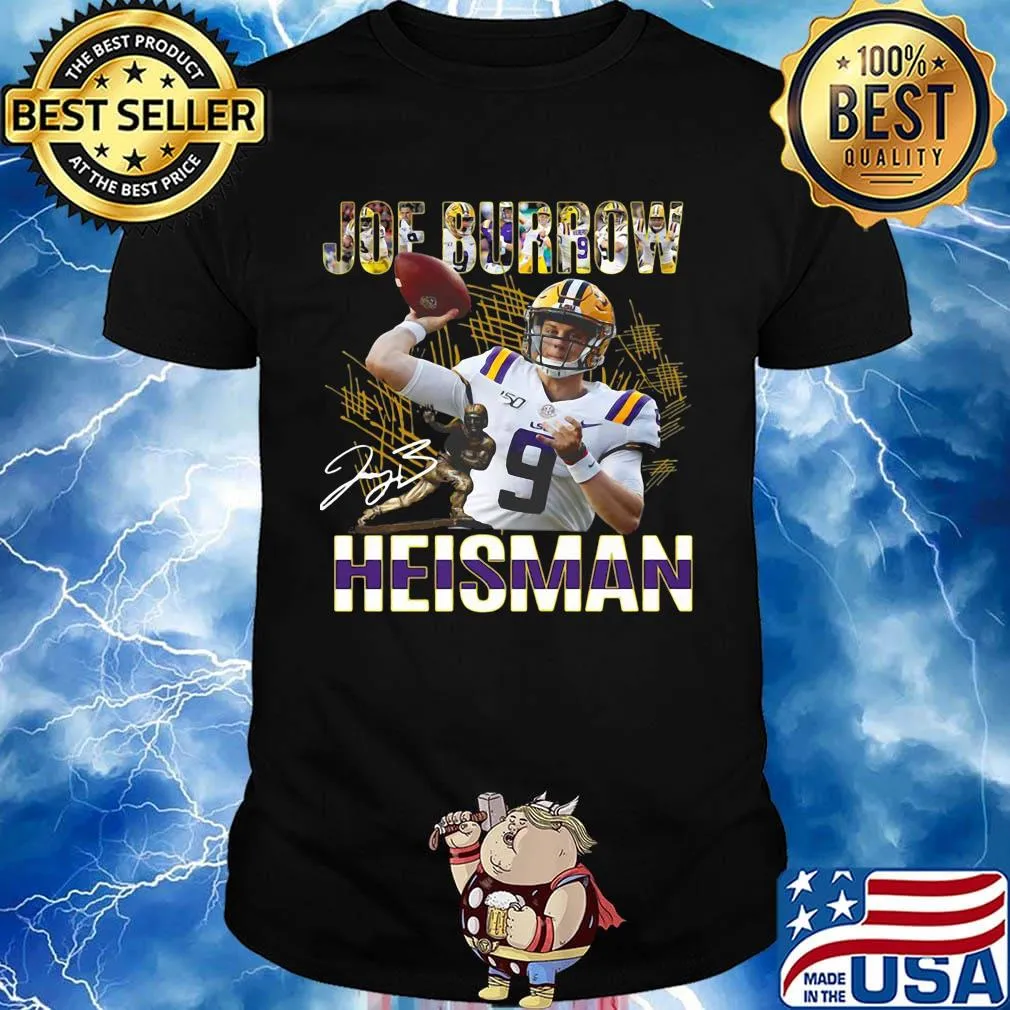 Joe burrow heisman lsu tigers football team signature shirt