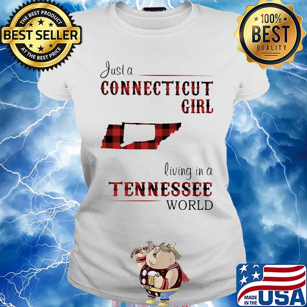 Just a connecticut girl living in a tennessee world map s Ladies tee
