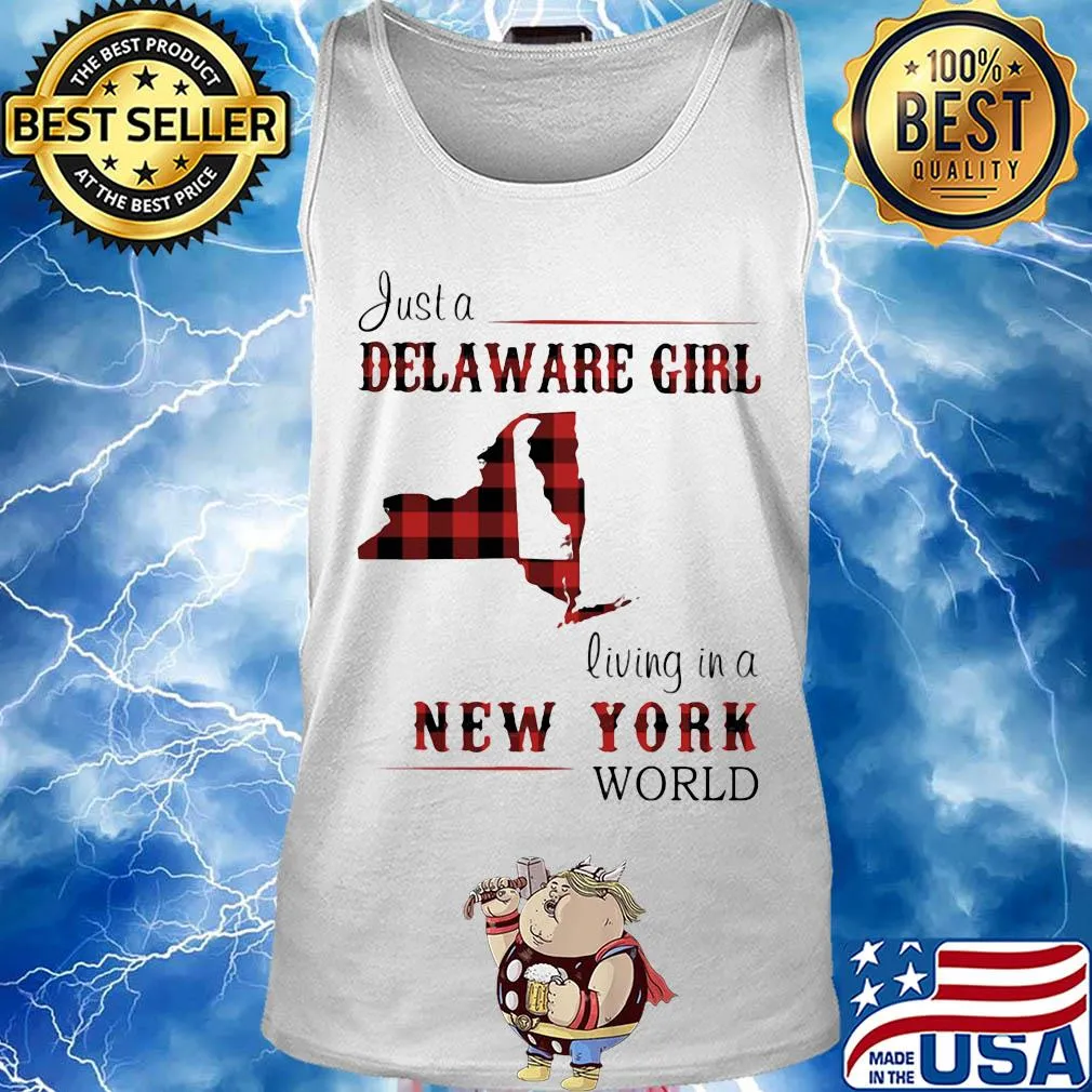 Just a delaware girl living in a new york world map s Tank top