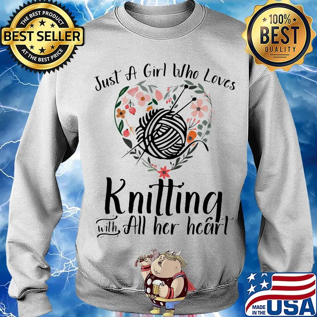 Just a girl who loves knitting with all her heart flowers s Sweater