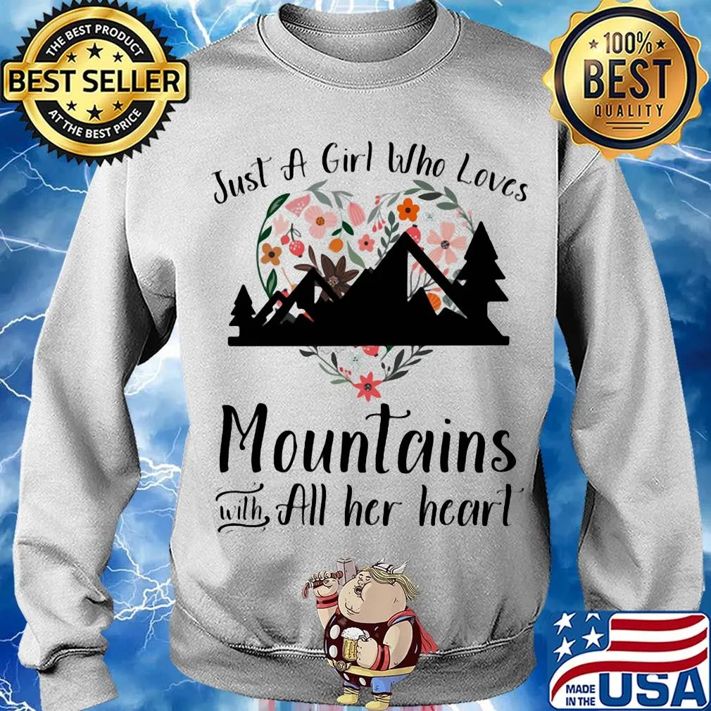 Just a girl who loves mountains with all her heart flowers s Sweater