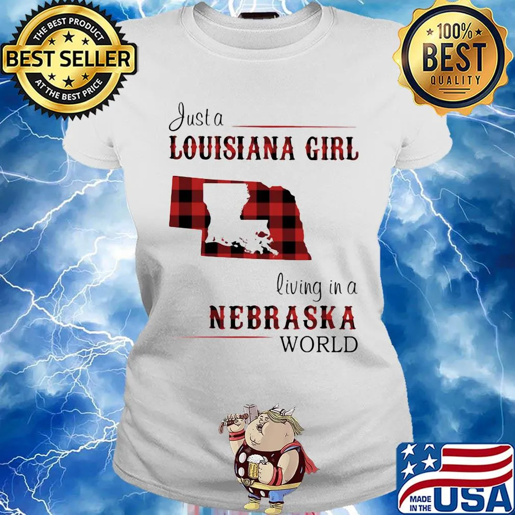 Just a louisiana girl living in a nebraska world map s Ladies tee