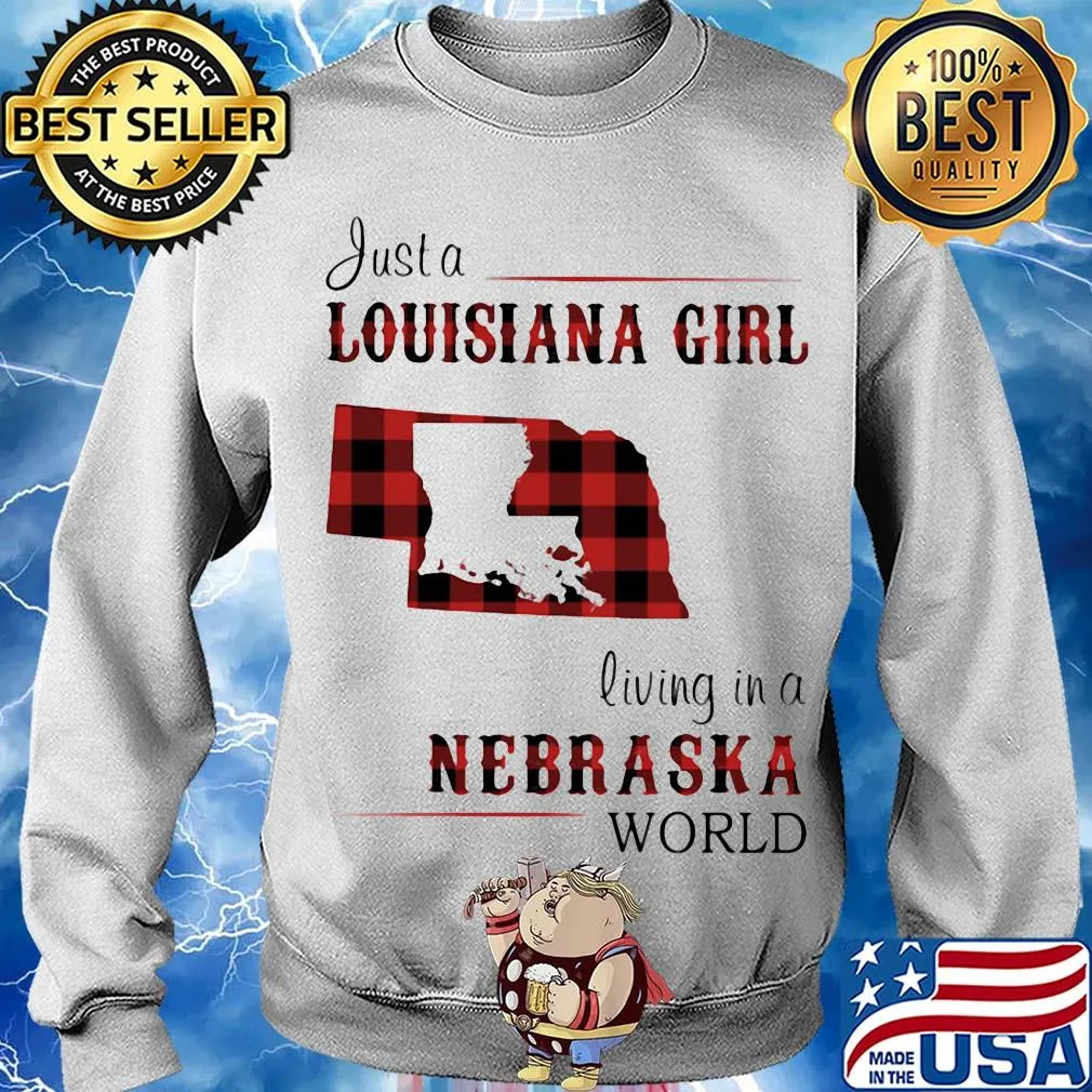 Just a louisiana girl living in a nebraska world map s Sweater