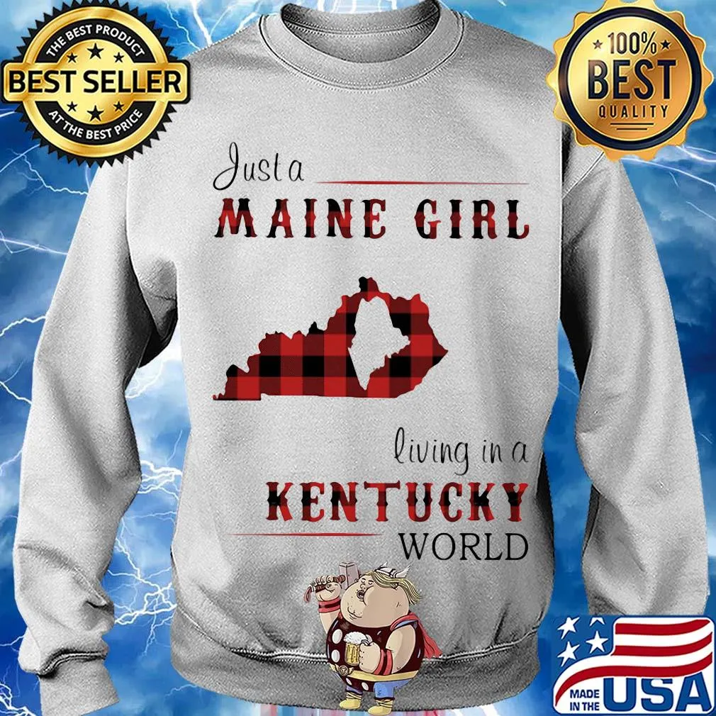 Just a maine girl living in a kentucky world map s Sweater