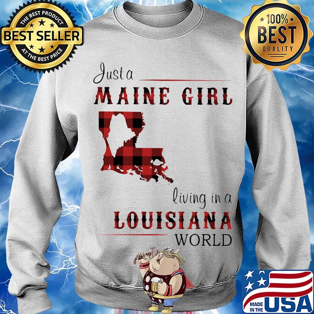Just a maine girl living in a louisiana world map s Sweater