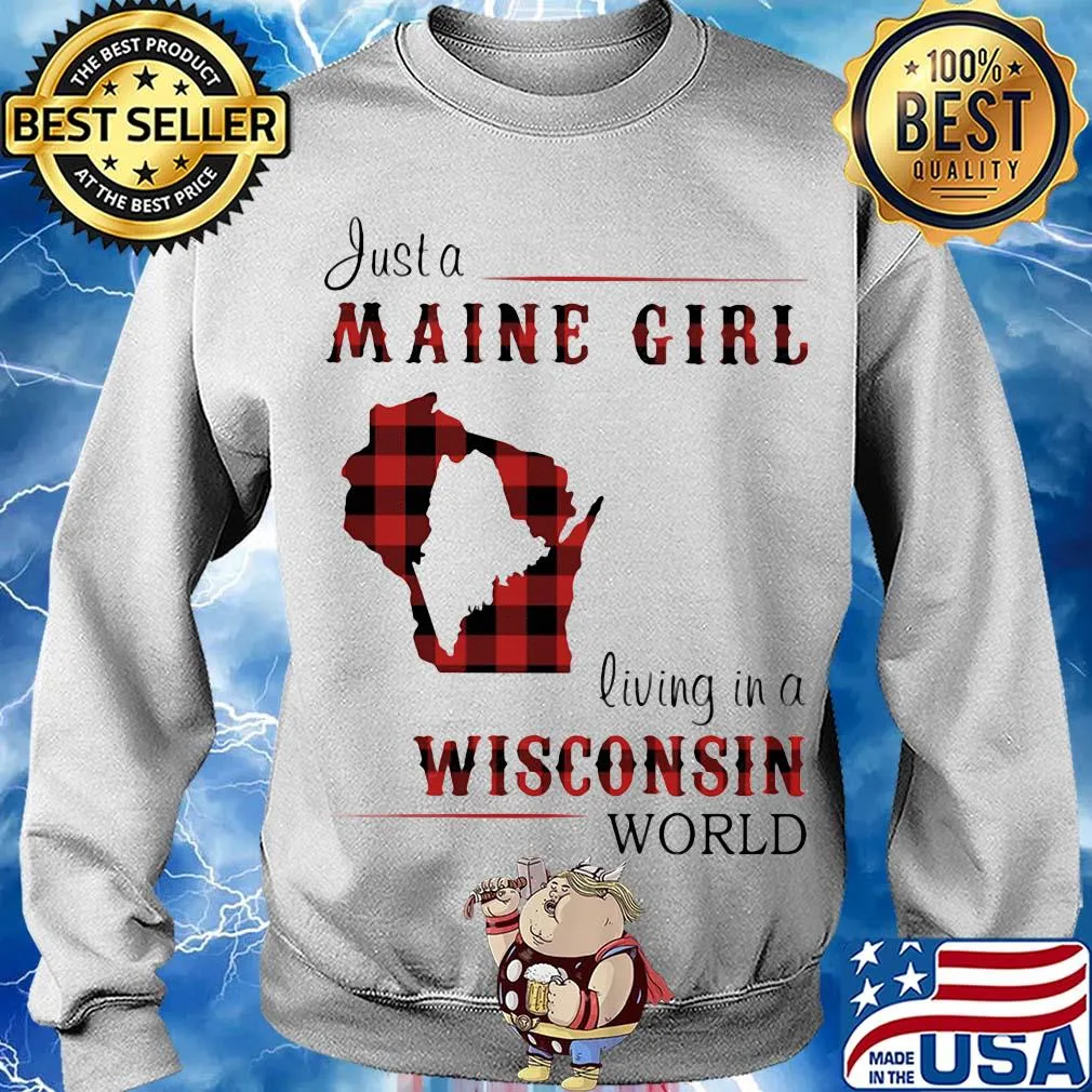 Just a maine girl living in a wisconsin world map s Sweater